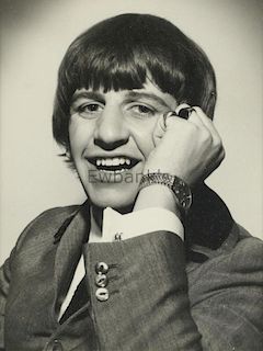 Ringo Star, The Beatles, black and white photograph by Harry Goodwin, framed, 20 x 15 cm. Provenance