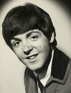 Paul McCartney, The Beatles, black and white photograph taken by Harry Goodwin, framed, 20 x 15 cm.