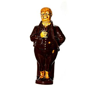 19th Century English Pottery Figural Flask, Mr. Pickwick