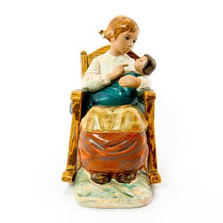 Girl in Rocking Chair 01012089 - Lladro Porcelain Figurine