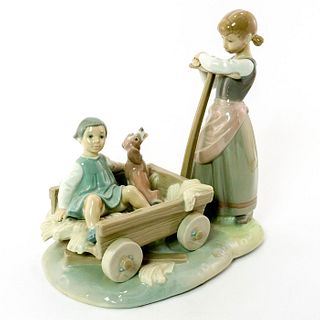 Girl with Wheelbarrow 1001245 - Lladro Porcelain Figurine