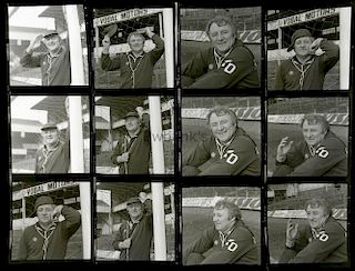 Tommy Docherty, Scottish Football player & Manager, 36 black & white portrait negatives, marked Wolv