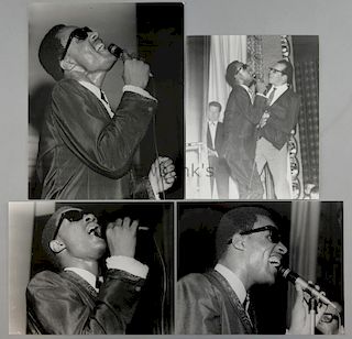 Stevie Wonder, American Musician, 11 black & white photographs by Harry Goodwin and inscribed by him