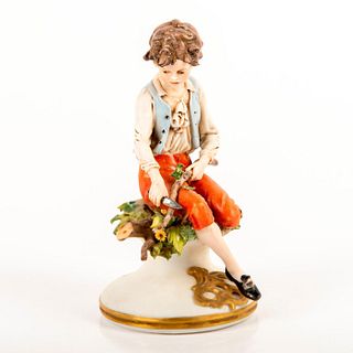 Benacchio Porcelain Figurine, Boy With Stick