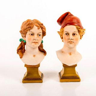 Pair of Vintage Benacchio Porcelain Busts
