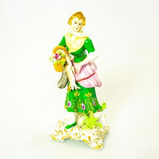 Chelsea Porcelain Figurine Lady with Hare