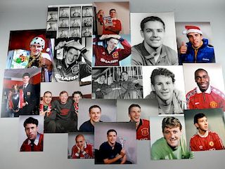 100+ Photographs of various mainly Manchester United football stars including David Beckham, Eric Ca