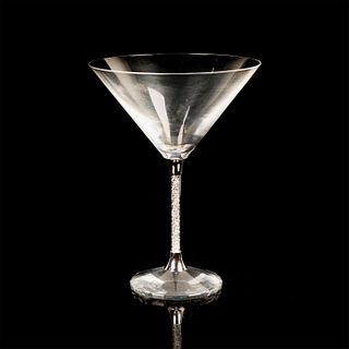 Swarovski Crystal Martini Glass, Diamond Stem