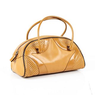 Prada Vitello Drive Perforated Handbag