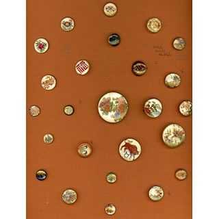 WHOLE CARD OF DIVISION 1 & 3 ASSORTED SATSUMA BUTTONS