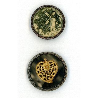 A SMALL CARD OF DIVISION ONE CELLULOD BUTTONS