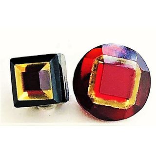 TWO DIVISION ONE COLORED TINGUE AND BLACK GLASS TINGUE