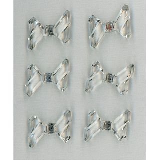 A SMALL CARD OF COOL DIV 3 CRYSTAL GLASS BOW BUTTONS