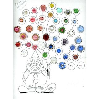 A WHOLE CARD OF DIV. 3 ASSORTED MOONGLOW BUTTONS PLUS