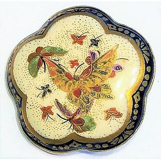 ONE DIVISION ONE SATSUMA POTTERY BUTTERFLY BUTTON