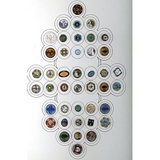 WHOLE CARD OF ASSORTED DIVISION 1 SMALL ENAMEL BUTTONS