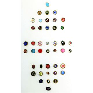 A WHOLE CARD OF DIV 1 "WAISTCOAT" SMALL JEWEL BUTTONS