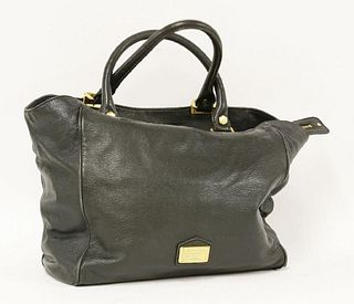 A Marc Jacobs black leather tote shoulder handbag