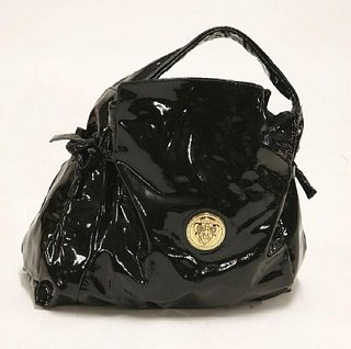 A Gucci patent leather 'Hysteria' tote black handbag