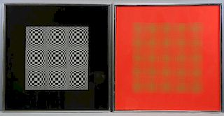 Two Signed Op Art Serigraphs.