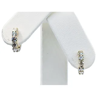Diamond & 14K Gold Huggie Earrings