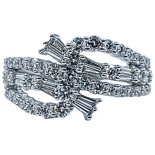 Elegant Multi-Cut Diamond Cocktail Ring