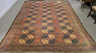 Antique Roomsize Handmade Bokhara Style Carpet.