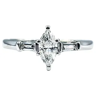 Romantic Marquise Diamond Engagement Ring