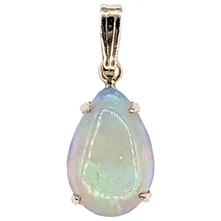 Colorful Opal & Yellow Gold Pendant