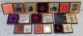 Group 10 Cased Civil War & Other Military Images