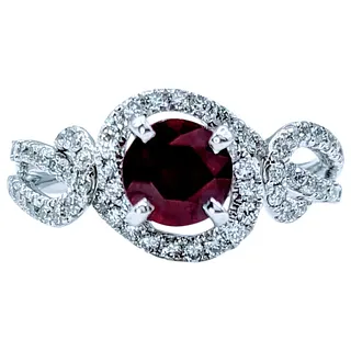 Sophisticated Ruby and White Diamond Ring
