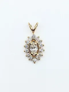 Charming Marquise Cut Diamond Pendant