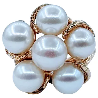 Bold Cultured Pearl Cocktail Ring