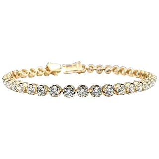 Stunning Brilliant Diamond Tennis Bracelet - 18K Gold