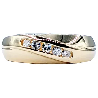 Elegant Diamond & 14K Gold Men's Ring