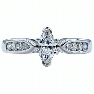 1/2 Carat Marquise Cut Diamond Engagement Ring
