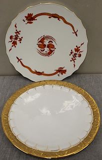 MEISSEN. 2 Decorated Porcelain Platters.
