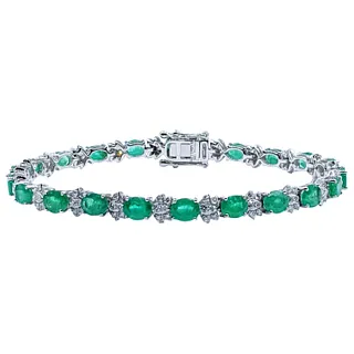 Exquisite Emerald & Diamond Bracelet