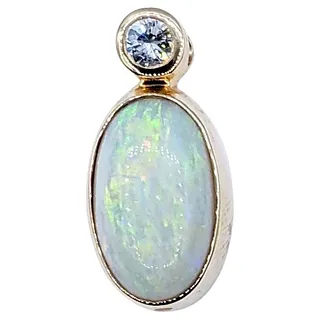 Colorful Opal & Diamond Pendant