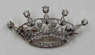 JEWELRY. Tiffany & Co. Diamond Inlaid Crown