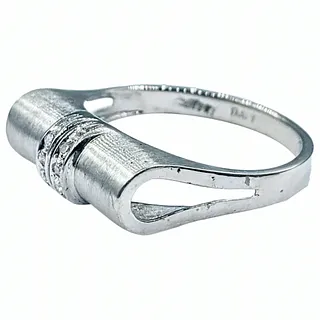 Contemporary Diamond & 18K White Gold Ring