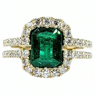 Fine Emerald & Diamond Cocktail Ring