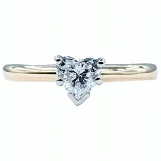 Stunning Heart Cut Solitaire Diamond Ring