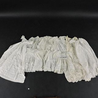 Ten assorted antique cotton lawn christening gowns