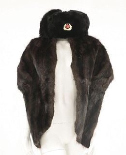 A black Coney fur Russian Cossack hat