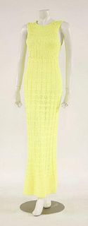 A Missoni fluorescent yellow knitted jersey full-length