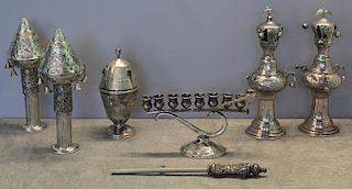 JUDAICA. Grouping of Silver Judaica Items.