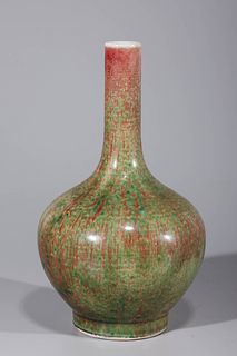 Chinese Porcelain Peach Bloom Bottle Vase