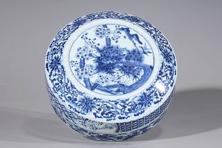 Chinese Blue & White Porcelain Box