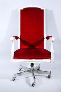 Red Eastlake Style Gliding Chair 
